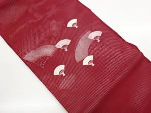 絽扇模様刺繍名古屋帯